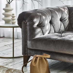 Luisa Shallow Three Seater Sofa Fabric